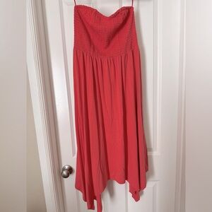 Torrid smocked bodice strapless dress size 0